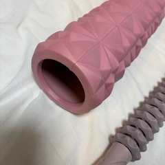 フォームローラー・筋膜ローラー　セット(ピンク)の画像