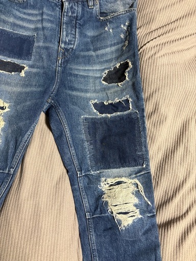 DIESEL BLACK GOLD デニム クロップド テーパード ダメージ