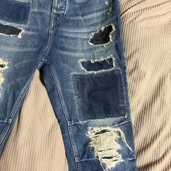 DIESEL BLACK GOLD デニム クロップド テーパード ダメージの画像