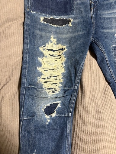 DIESEL BLACK GOLD デニム クロップド テーパード ダメージ