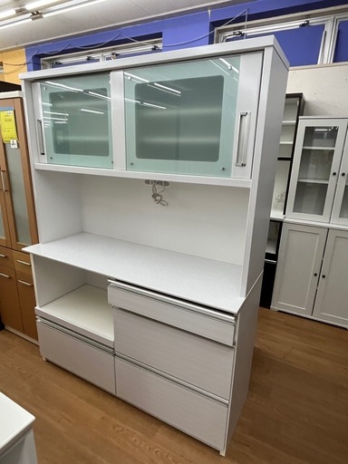 ☆ドリーム荒牧店☆ジモティー割引有☆ 浅川木工/スライド扉オープンボード/WH