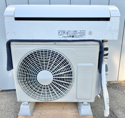 美品■日立 エアコン 6畳用 2022年製 白くまくん■HITACHI RAS-G220L 2.2kw 単相100V 冷媒R32■フィ