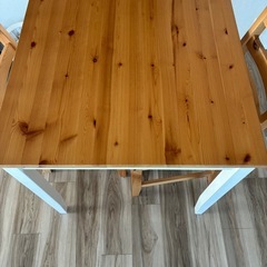 IKEA LERHAMN ダイニングテーブルと椅子セットの画像