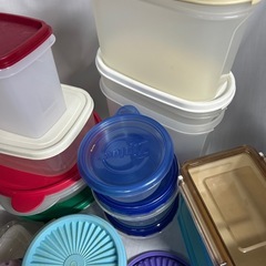 保存容器 タッパー まとめ売り 大量 フタ付き サイズ色々 中古の画像