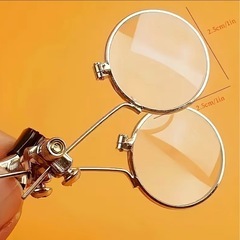 未使用😊【10倍】クリップ式 拡大鏡 メガネの画像