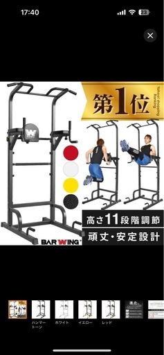 【大阪市引き取り限定】ぶら下がり健康器 BARWI