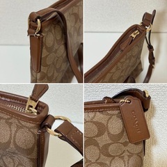 COACH コーチ ショルダーバッグ シグネチャー 斜め掛け ファスナーの画像