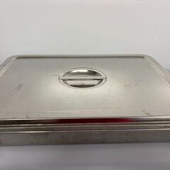 ステンレス角バット（蓋つき）約40cm×29㎝×6.4cm｜1個1,500円／6個まとめて7,800円の画像