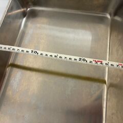 ステンレス角バット（蓋つき）約40cm×29㎝×6.4cm｜1個1,500円／6個まとめて7,800円の画像