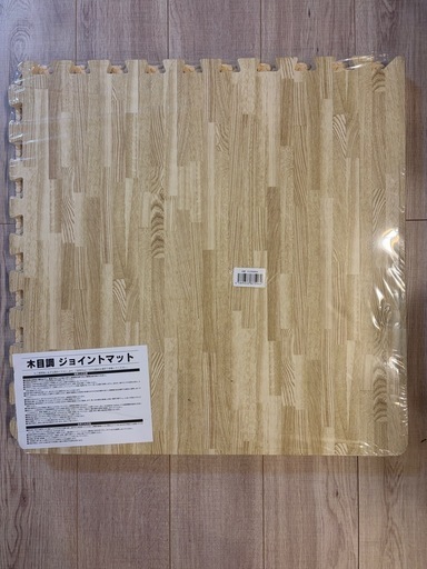 木目調 ジョイントマット 大判 60cm ホワイト6畳用