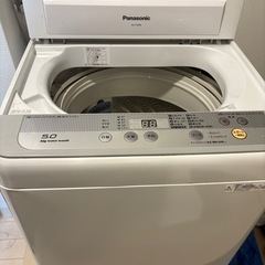【受け渡し予定者決定】3月10日までに引取可能な方！（早めだとありがたいです）パナソニック5.0kg洗濯機（動作確認済）の画像