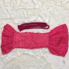 【未使用／箱あり】 大人から子どもまでOK 帯〆帯揚げセット 紅赤の画像