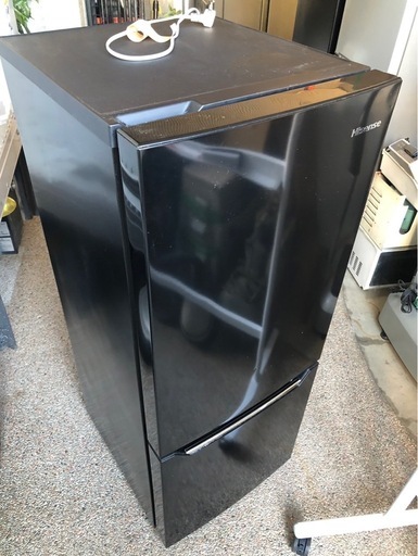 f●t■Hisenseハイセンス 冷凍冷蔵庫150L 2ドア パールブラック【HR-D15CB】2020年式