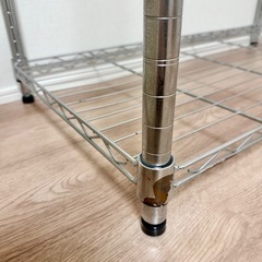 【お譲りします】スチールラック (ハンガーラックあり)   高さ 204cm 奥行 46cm 横 91cmの画像