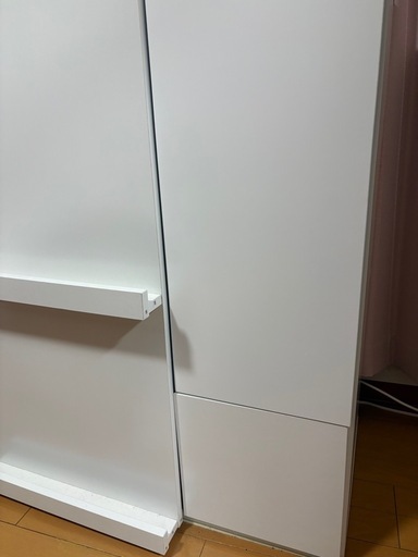 LOWYA 推し活収納棚 幅75cm ホワイト 扉付き グッズ収納