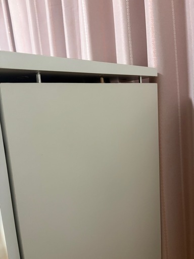 LOWYA 推し活収納棚 幅75cm ホワイト 扉付き グッズ収納