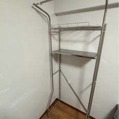 伸縮ステンレス洗濯機ラック　の画像