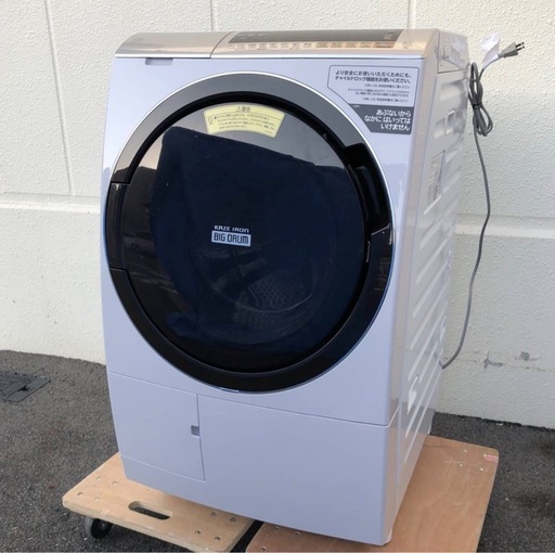 【超最安値】?2020年購入HITACHIドラム式洗濯機　洗剤自動投入　最上位BD-SX110E配達無料！