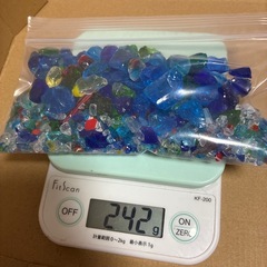 琉球ガラスカレット 5点で約700g ハンドメイド の画像