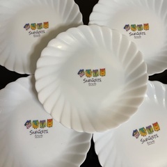 山崎白い皿😄スノーレッツ5枚【未使用保管品】の画像