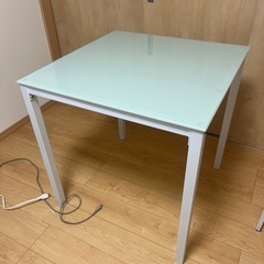 食卓テーブル ダイニングテーブル テーブル椅子3点セット 白の画像