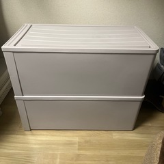 【譲り先決定】プラスチック収納ケース（前開き・引き出し式）の画像