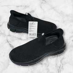 新品未使用品 軽量 メッシュスリッポン ブラック 25.5cm メンズの画像