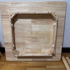 ダイニングテーブル80×80cm＋チェア2脚 重厚感ありの画像