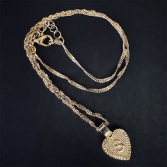  N50*《イニシャルS》*ゴールドハートネックレスの画像