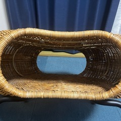 【中古】IKEA オットマン 収納付き, 籐/チャコール  GAMLEHULT ガムレフルトの画像