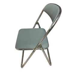 【ジ0201-01】収納らくらく‼️折りたたみパイプ椅子 会議椅子 緑の画像