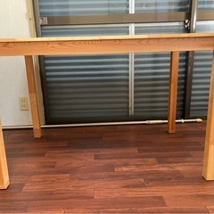 【2/15まで】木製ダイニングテーブル／作業机にも◎ 天板に使用感ありの画像
