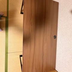 ニトリ　デスク　ブリザ　茶色　ミドルブラウンの画像