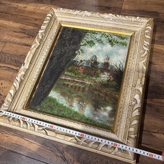 絵画　油絵　額付きの画像