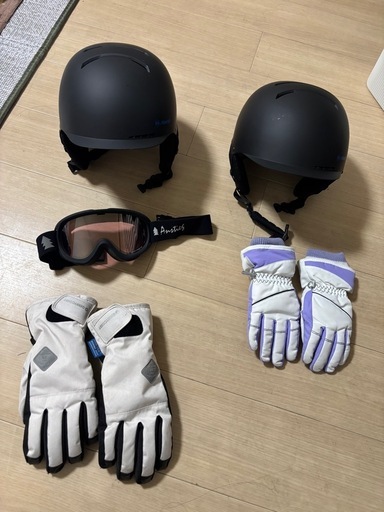 【美品・5点セット】スキー スノボ ヘルメット・グローブ・ゴーグル セット Hart/Gerry Cosby