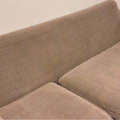 無料【2/3に取りに来れる方】茶色3人掛けソファーの画像