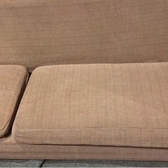 無料【2/3に取りに来れる方】茶色3人掛けソファーの画像