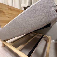 ひとり掛けソファ オットマン付きの画像