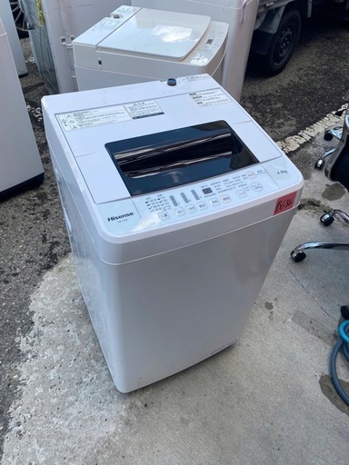 NO B686?福岡市内配送設置無料✨?ハイセンス 全自動 洗濯機 4.5kg HW-T45C 本体幅50cm 最短10分洗濯 ひとり