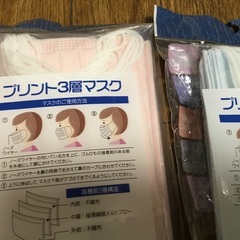 マスク　12枚入　ピンク　ブルーの画像