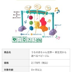 ⭐︎箱付き⭐︎新生児から遊べるベビージムの画像
