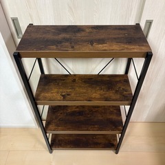 🌿‬ヴィンテージ調 オープンシェルフ｜アジャスター付き・美品の画像