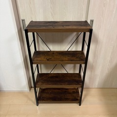 🌿‬ヴィンテージ調 オープンシェルフ｜アジャスター付き・美品の画像