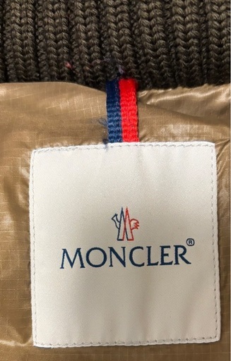 MONCLER サイズ4！ダウンジャケット カーキー系 ヘリンボーン