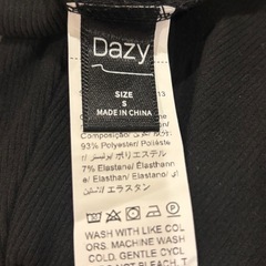 【2/2 19:00〜22:00引取りに来てくださる方限定無料】Dazy ブラック ミニワンピース Sの画像