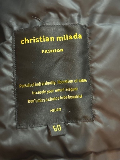 定価10万　新品Christian Milada 黒 ダウンジャケット サイズ50