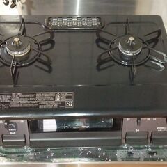 ◆パロマ ガスコンロ 都市ガス用 2口 左強火力 幅59cm 水なし片面焼グリル PA-S46B-L 12A・13Aの画像