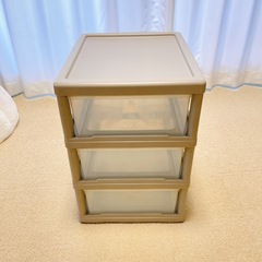 【お取引先決定済】　整理棚　3段 収納ボックス　プラスティック引き出し　　の画像