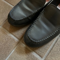 黒　ローファー　24.5cmの画像