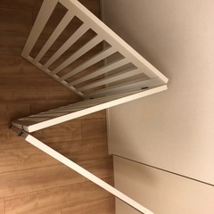 木製ペットフェンス（3連・白）高さ73cm・最大幅144cmの画像